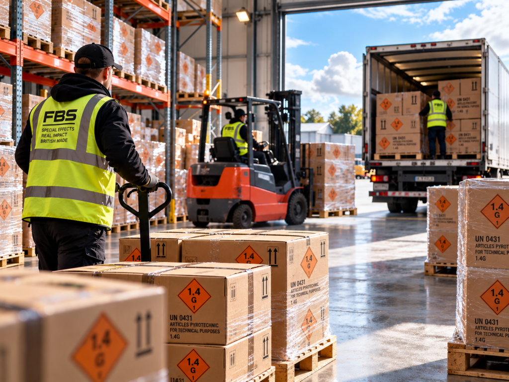 FBS trade and distribution warehouse handling hazardous goods shipments